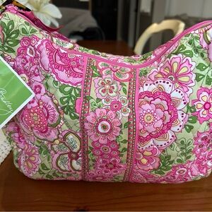 Vera Bradley Pink and Green Floral Women's Bag nwt